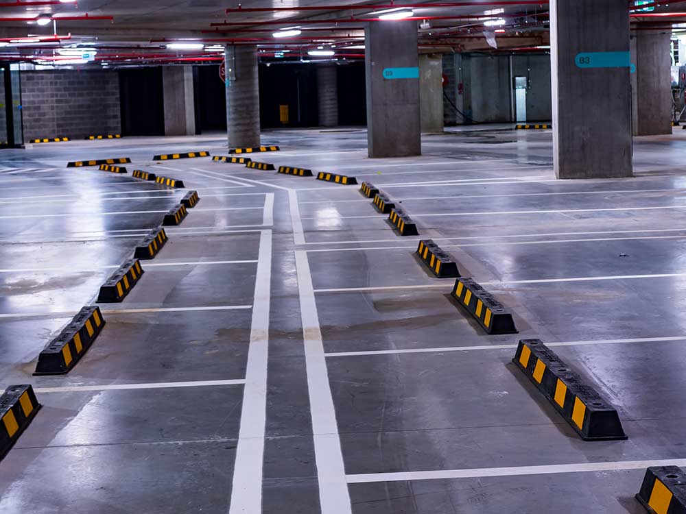 car park line marking and fixtures installation at Constitution place Canberra, ACT