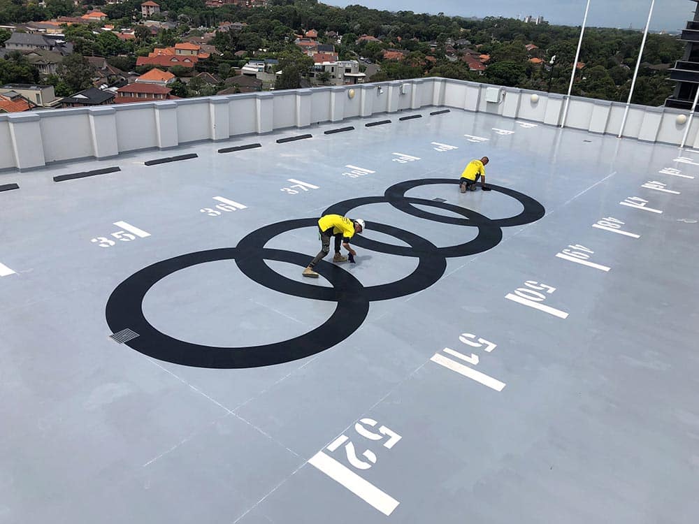 Car park line marking for Audi Sutherland