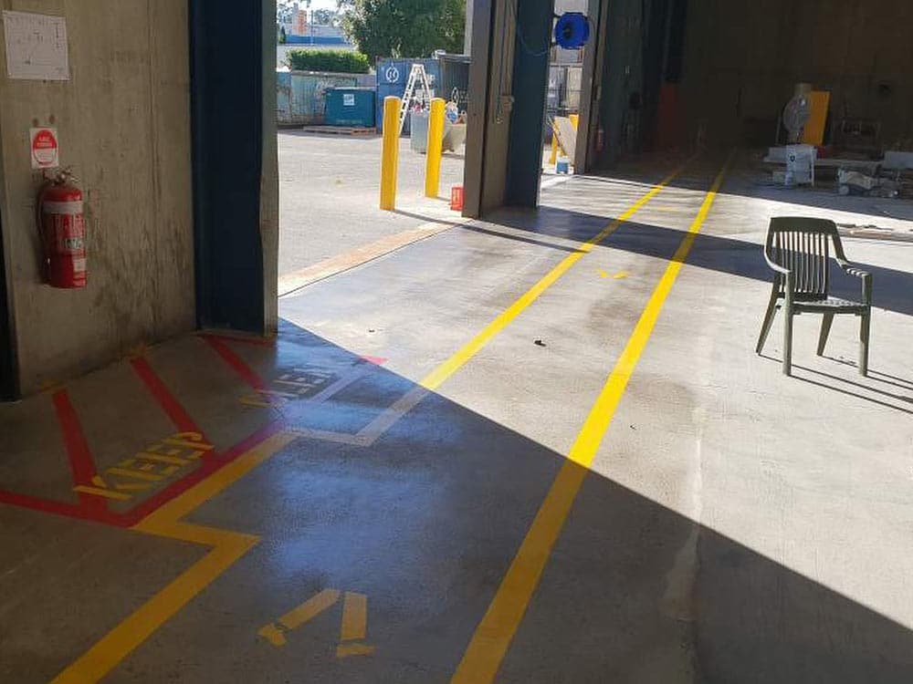 factory pedestrian access marking