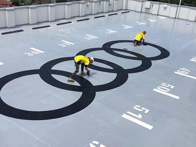 Car park line marking for Audi Sutherland